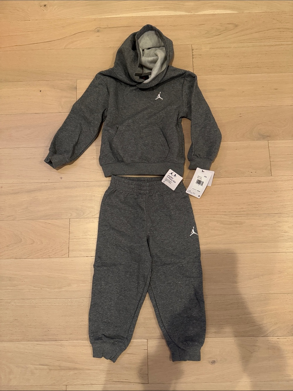 Jordan Kids' Dark Gray Hooded Sweatshirt & Joggers Set